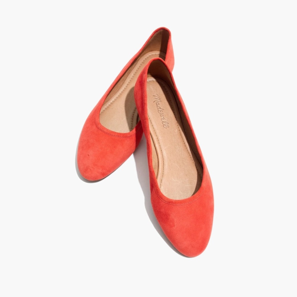 Madewell Red Suede Flats